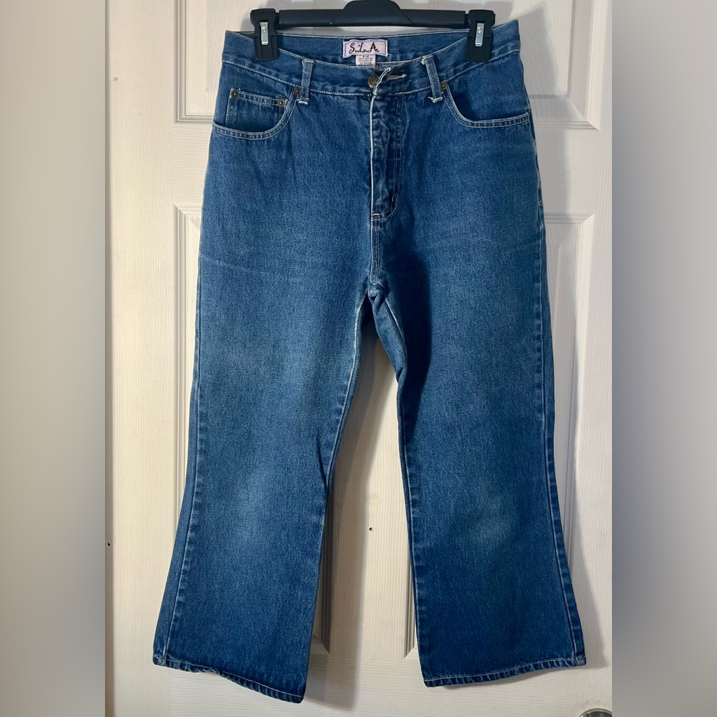 4/$20 S.L.A Low Waisted Vintage Ankle Denim Blue Jeans Sz:9/10